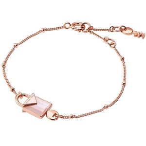 MK Michael Kors 14ct Rose Gold Plated Sterling Silver Quartz Lock Bracelet